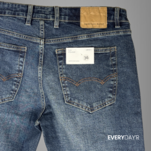 Slim Straight Mid Wash Denim- AMARICAN EAGLE